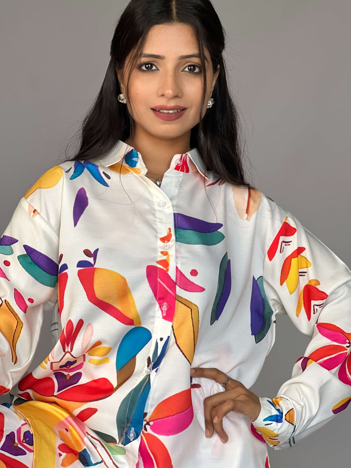 Abstract Print 2 piece Coord Set