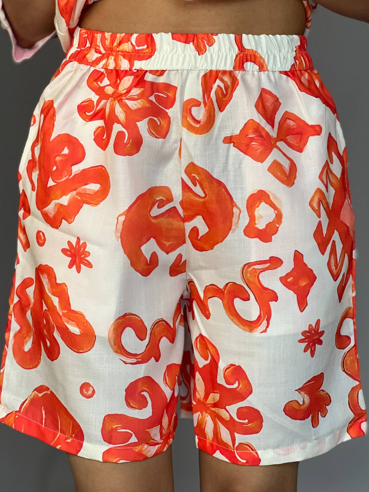 Printed Shorts-Shirt 2 Piece Coord Set