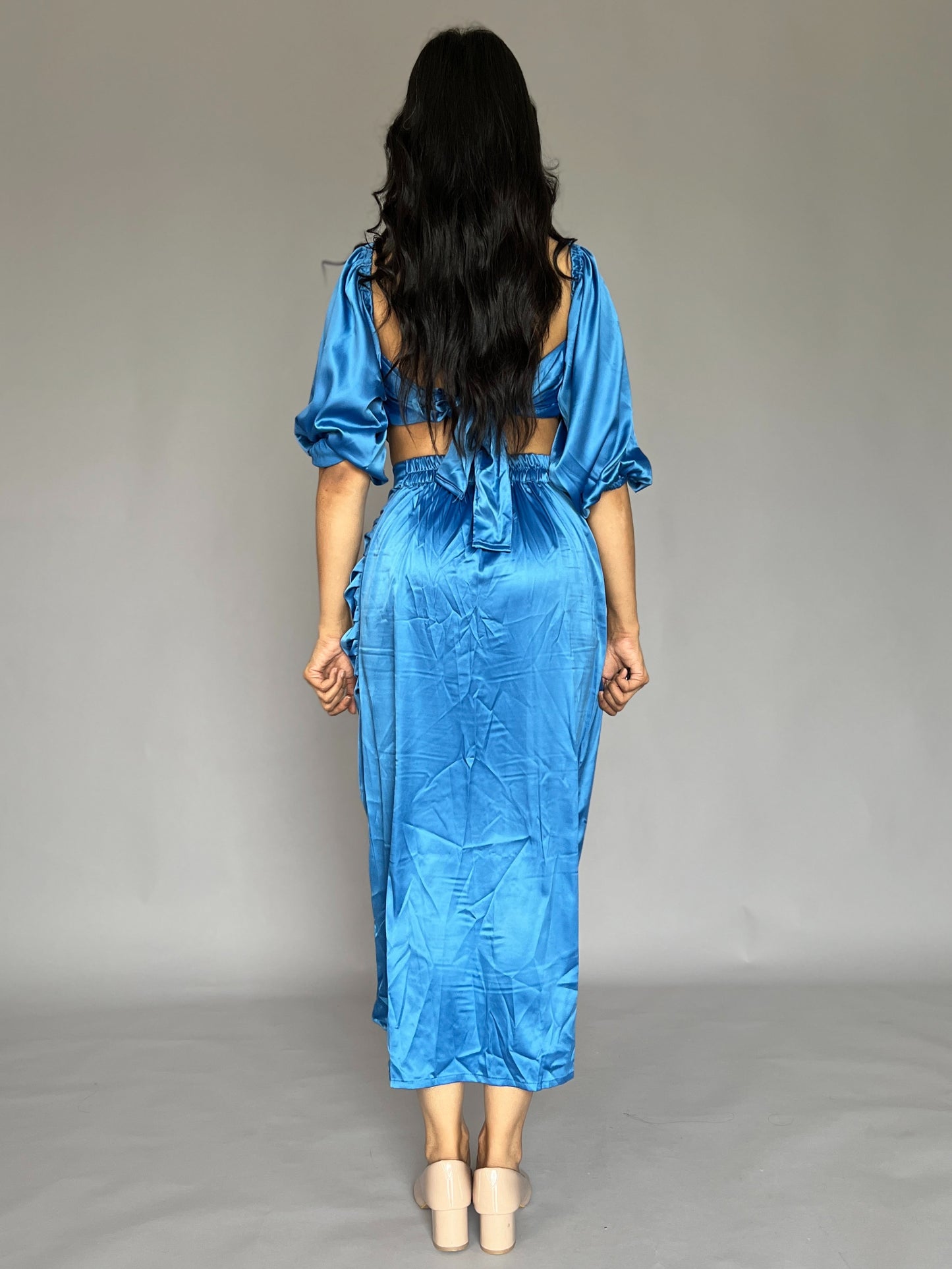 Solid Skirt-Top 2 Piece Coord Set