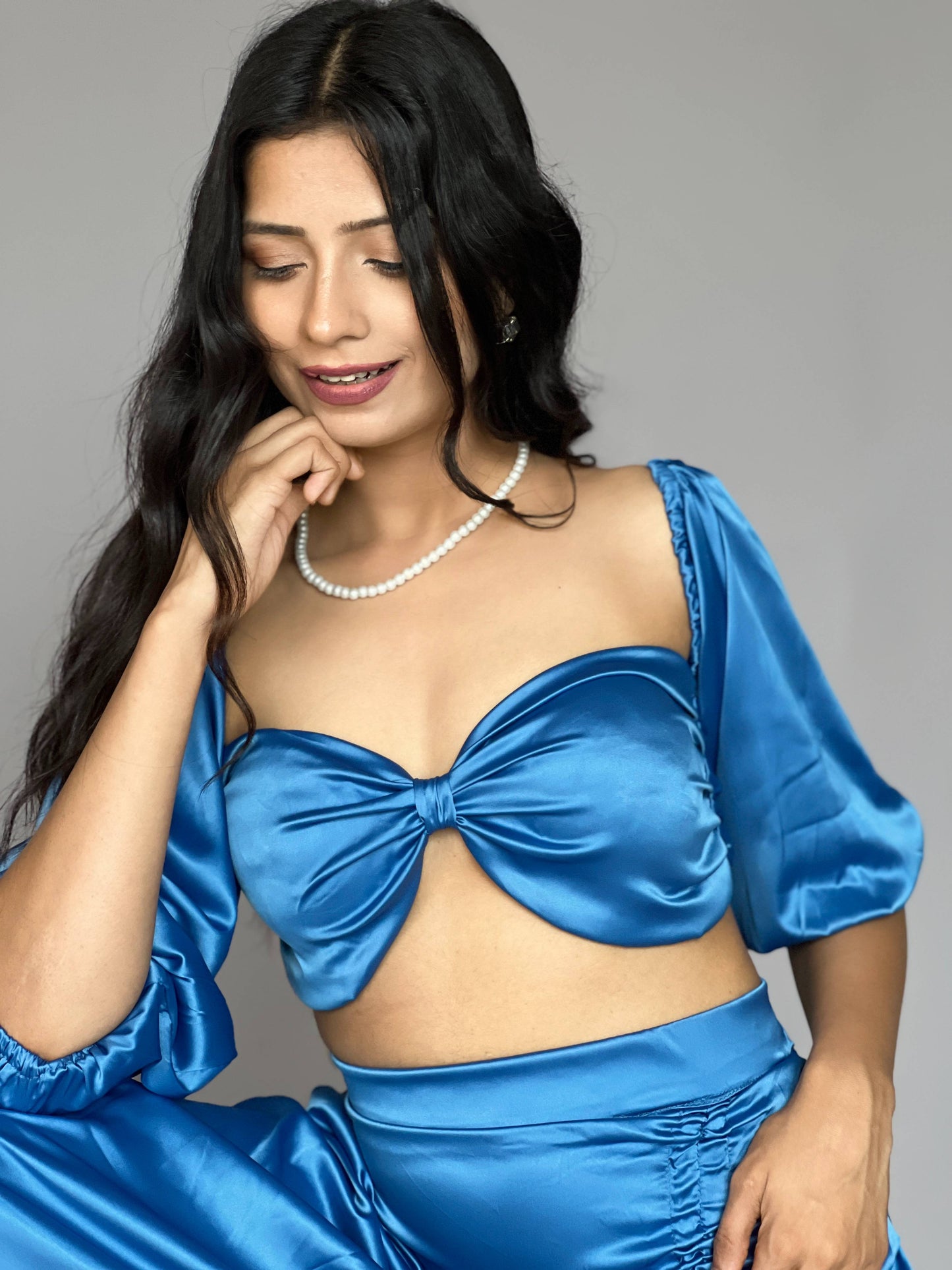 Solid Skirt-Top 2 Piece Coord Set
