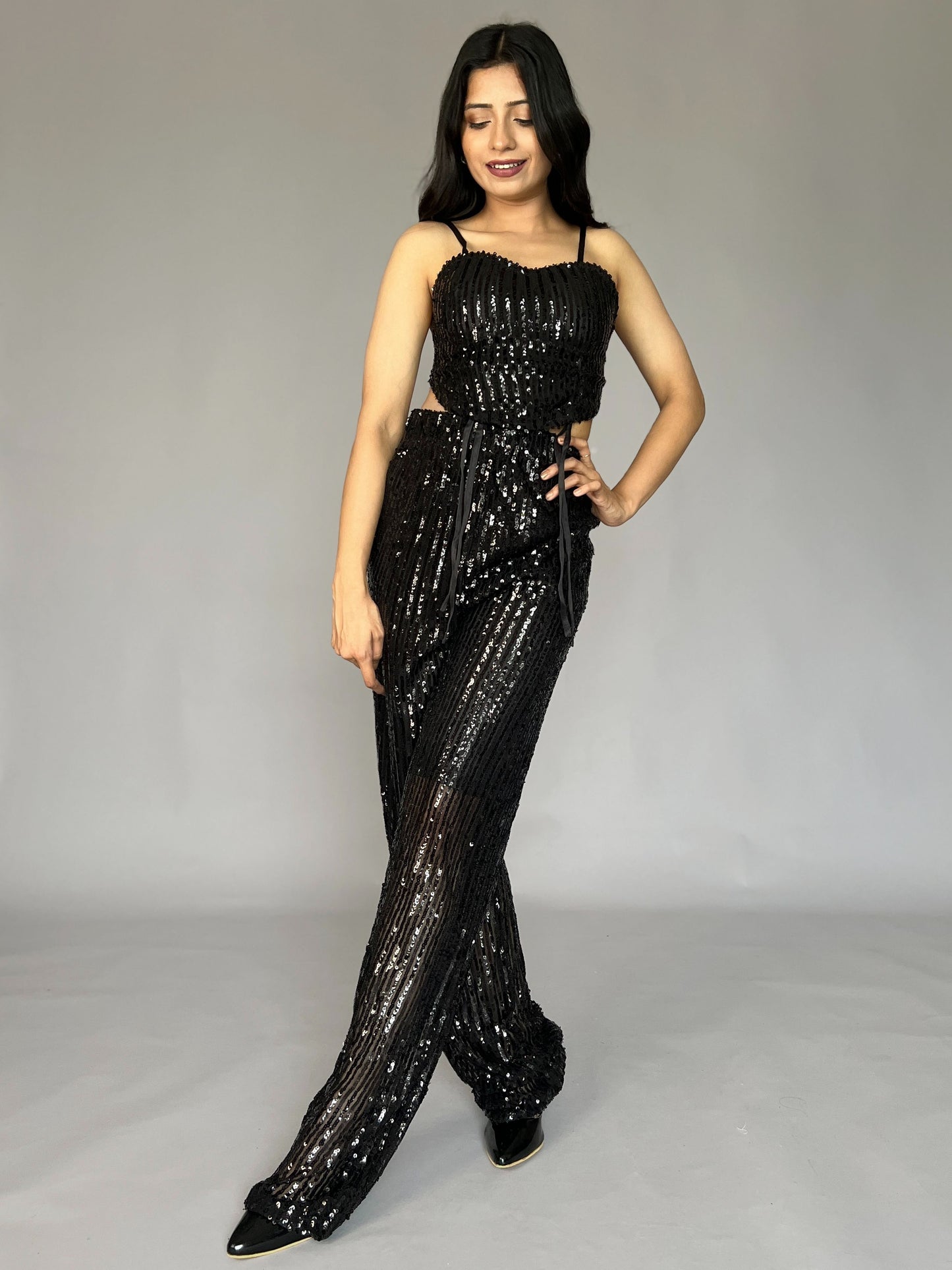 Sequin 2 Piece Pants Coord Set