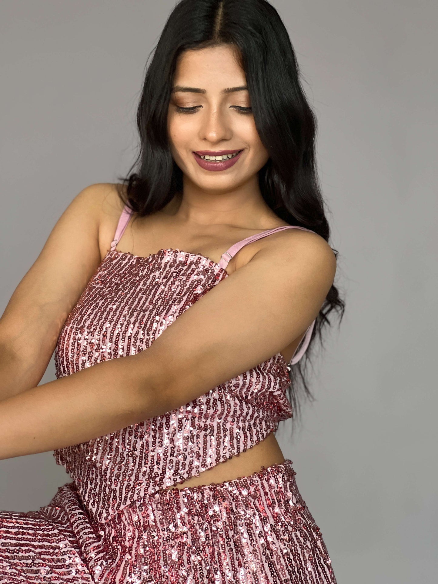Sequin 2 Piece Pants Coord Set