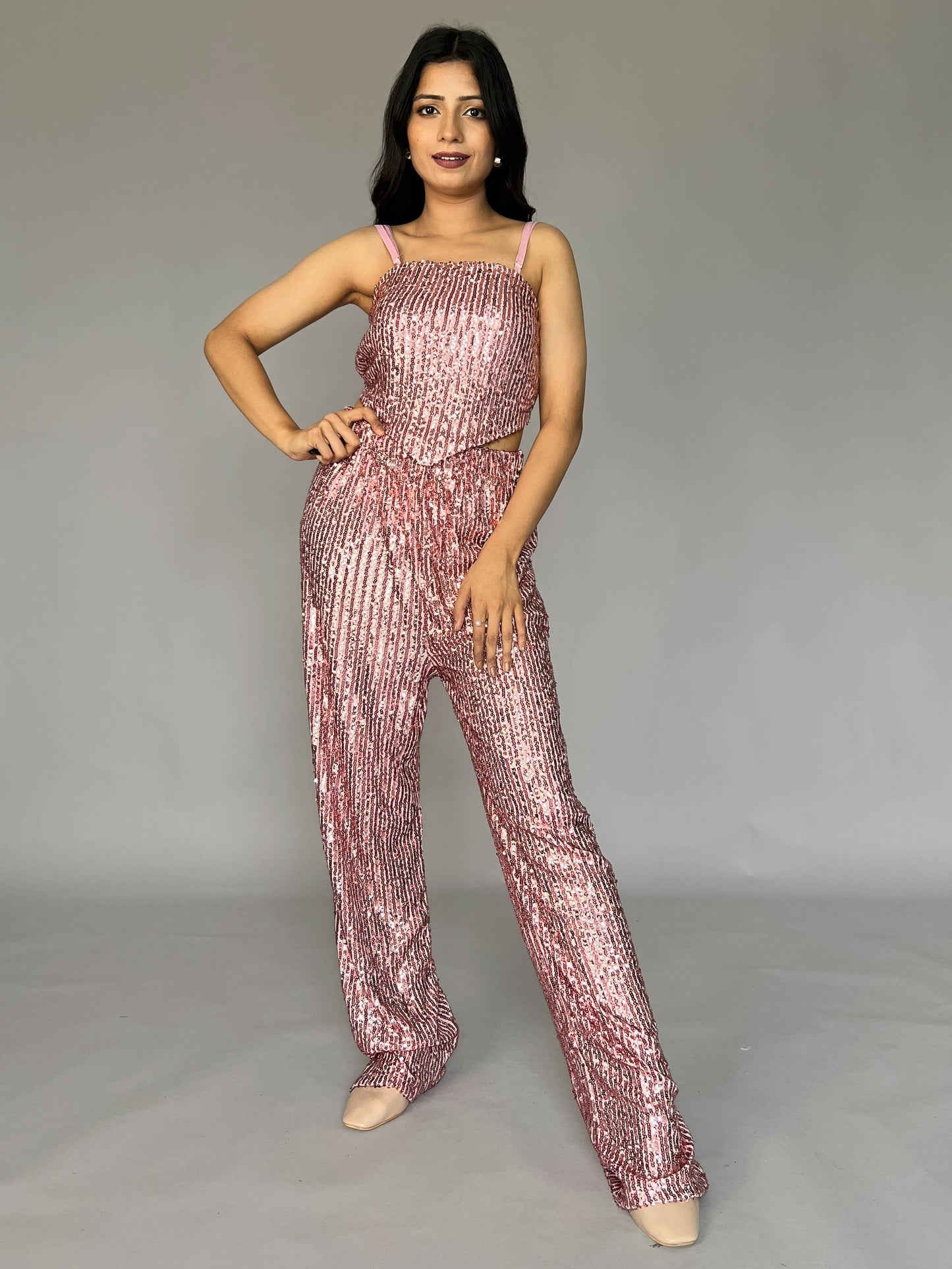 Sequin 2 Piece Pants Coord Set