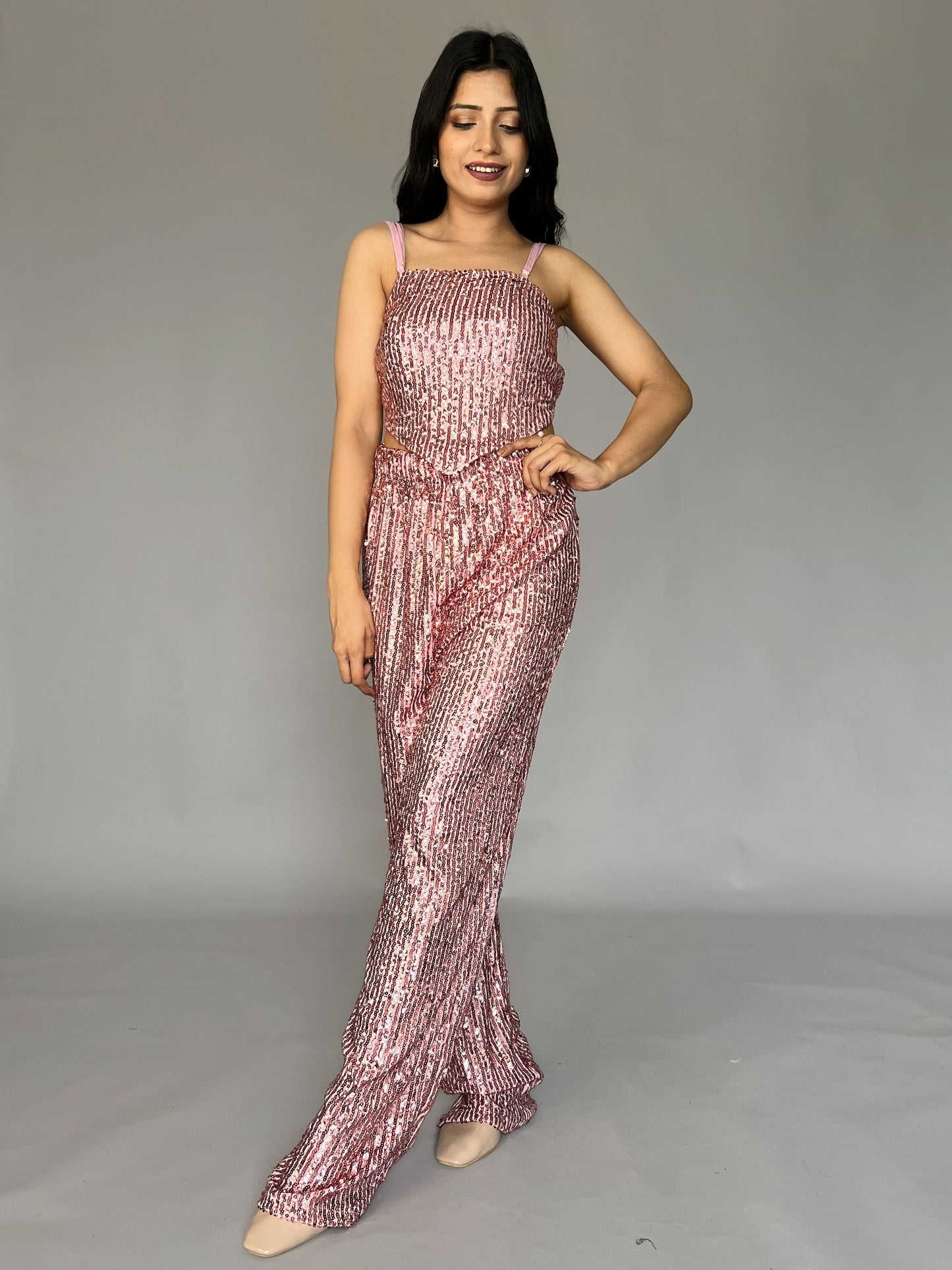 Sequin 2 Piece Pants Coord Set