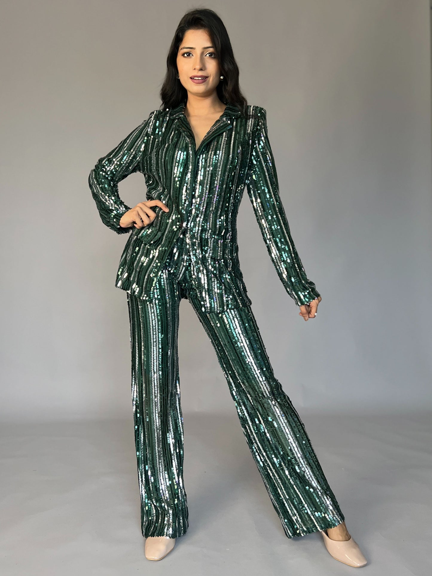 Sequin 2 Piece Blazer Coord Set