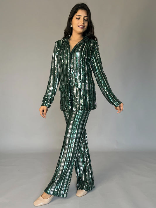 Sequin 2 Piece Blazer Coord Set