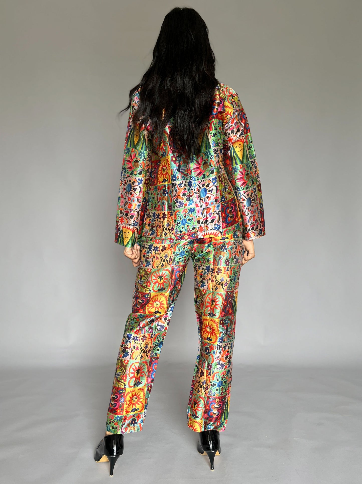 Printed Blazer-Pants 2 Piece Coord Set