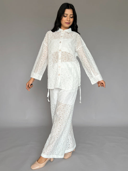 White Lace 2 Piece Coord Set