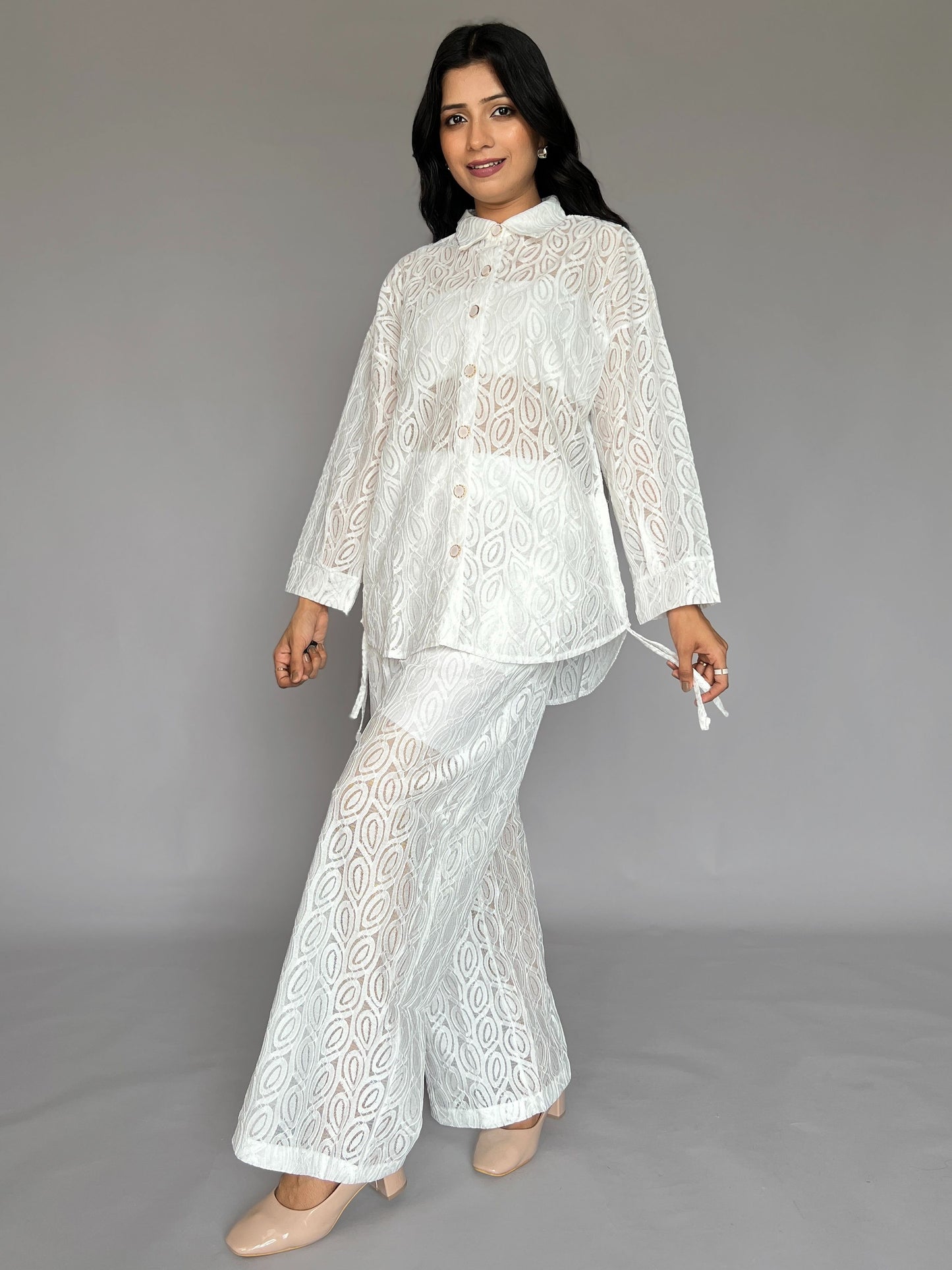 White Lace 2 Piece Coord Set
