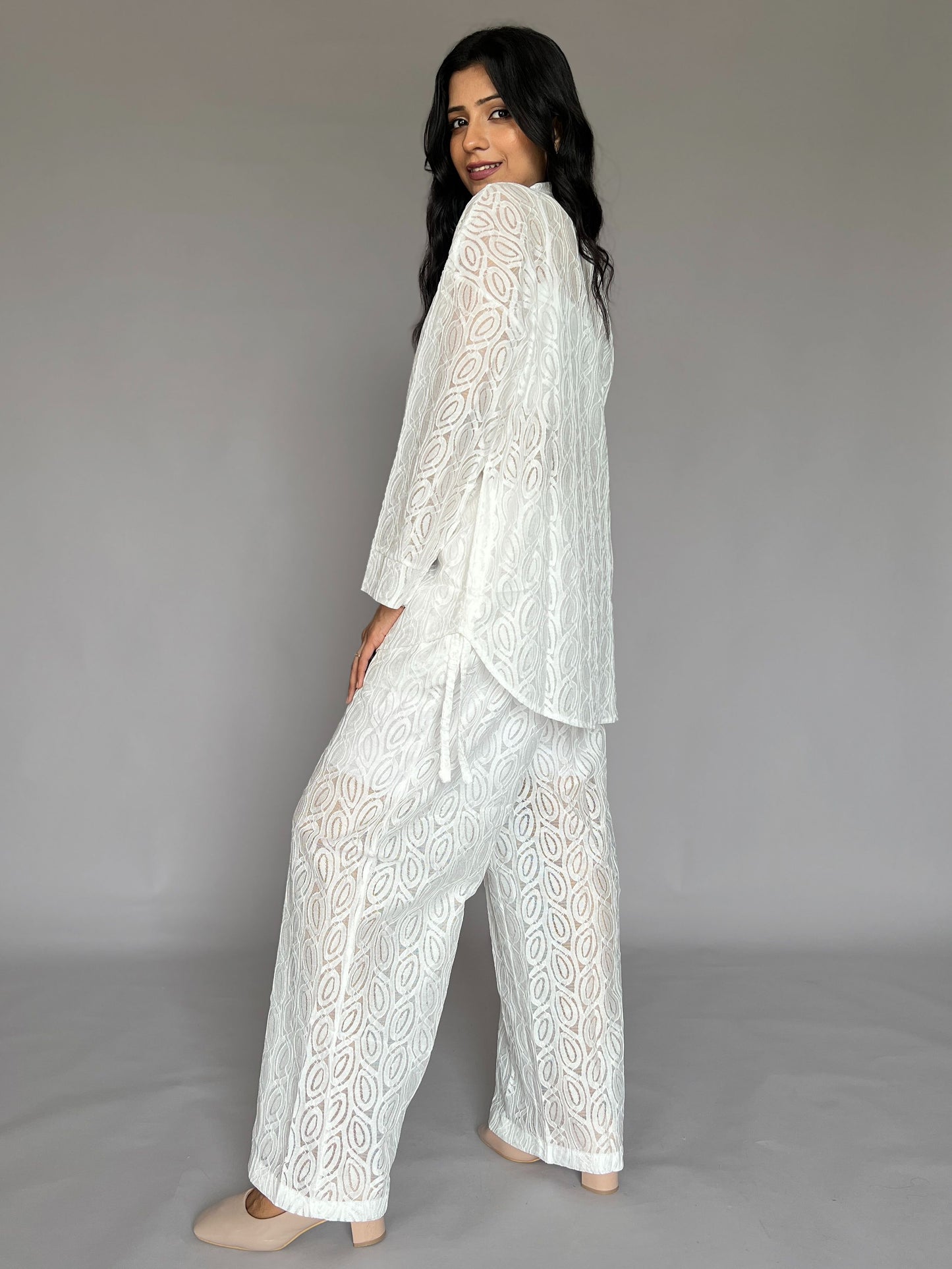 White Lace 2 Piece Coord Set