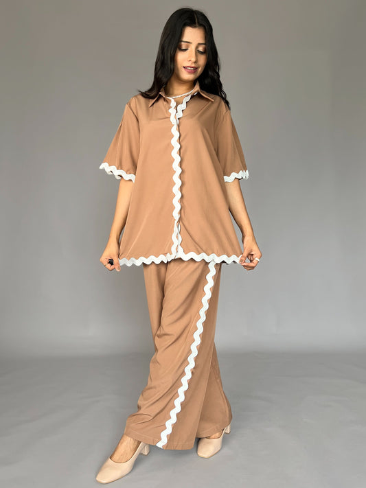 Brown 2 Piece  Coord Set