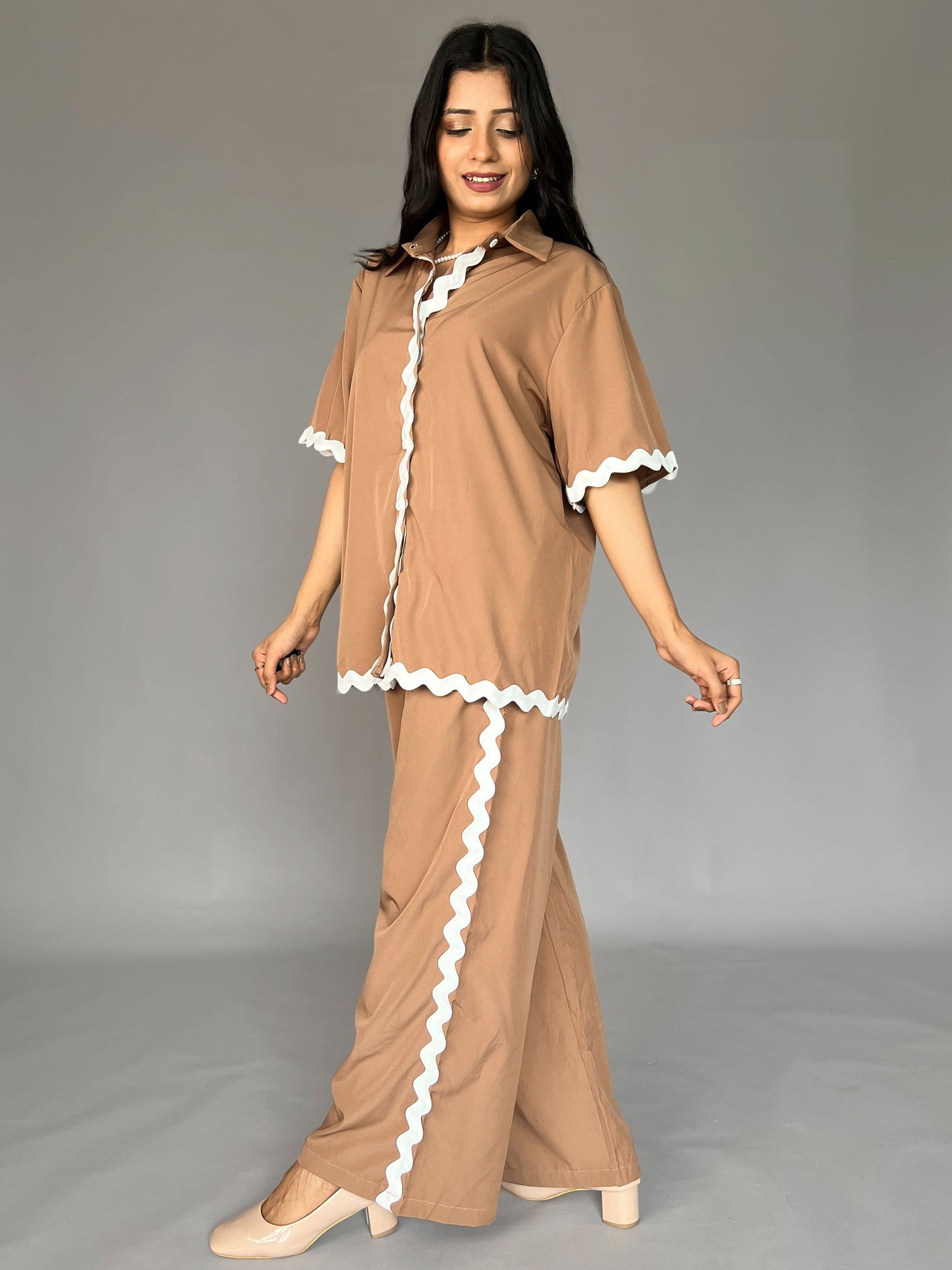 Brown 2 Piece  Coord Set