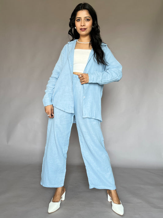 Sky Blue 2-Piece Pants Coord Set