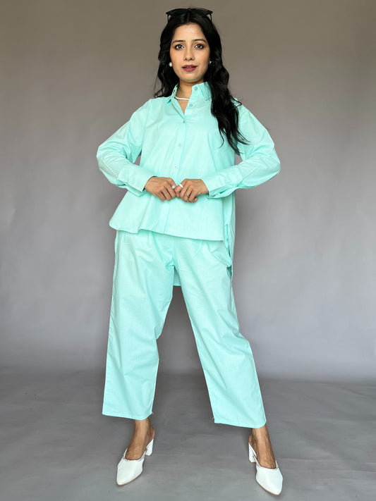 Mint Green 2-Piece Cotton Coord Set