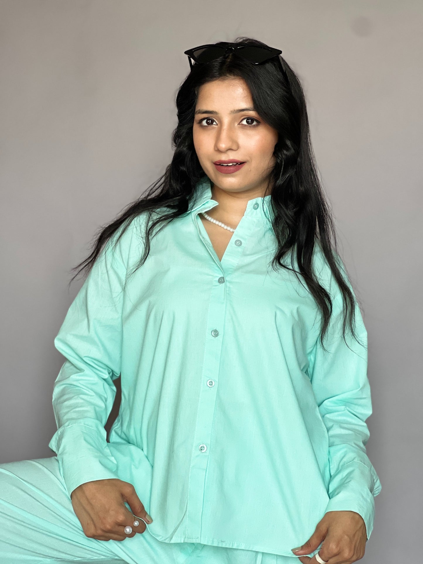 Mint Green 2-Piece Cotton Coord Set
