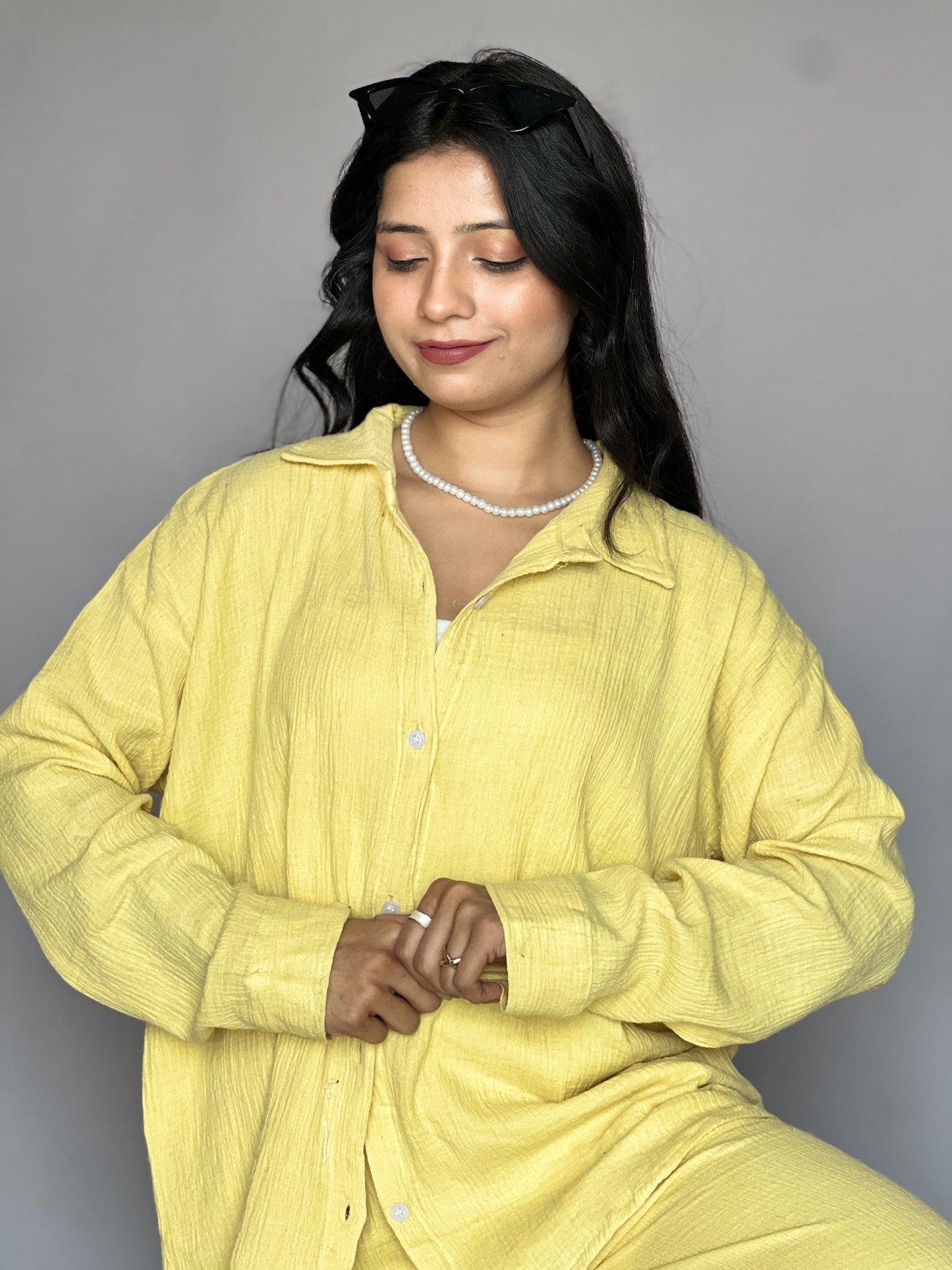 Sunshine Yellow 2-Piece Cotton Coord Set