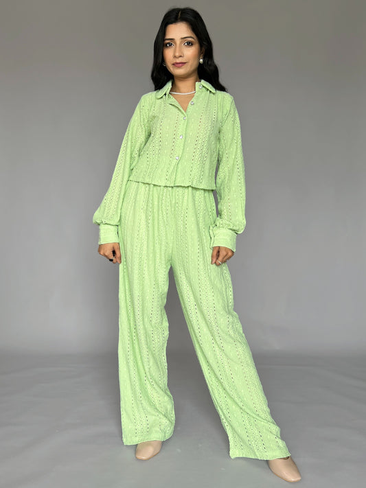 Solid 2 Piece Pants Coord Set
