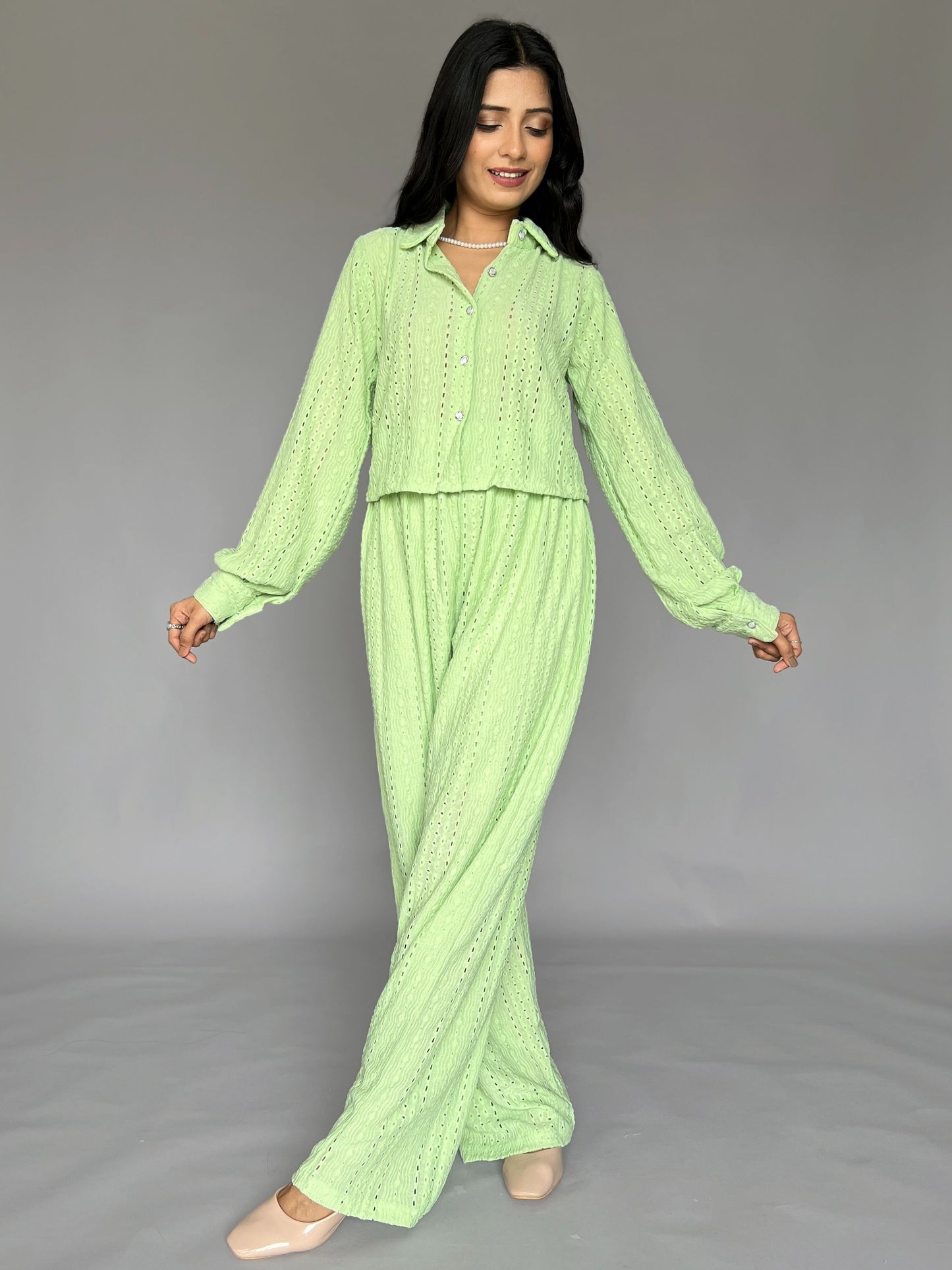 Solid 2 Piece Pants Coord Set