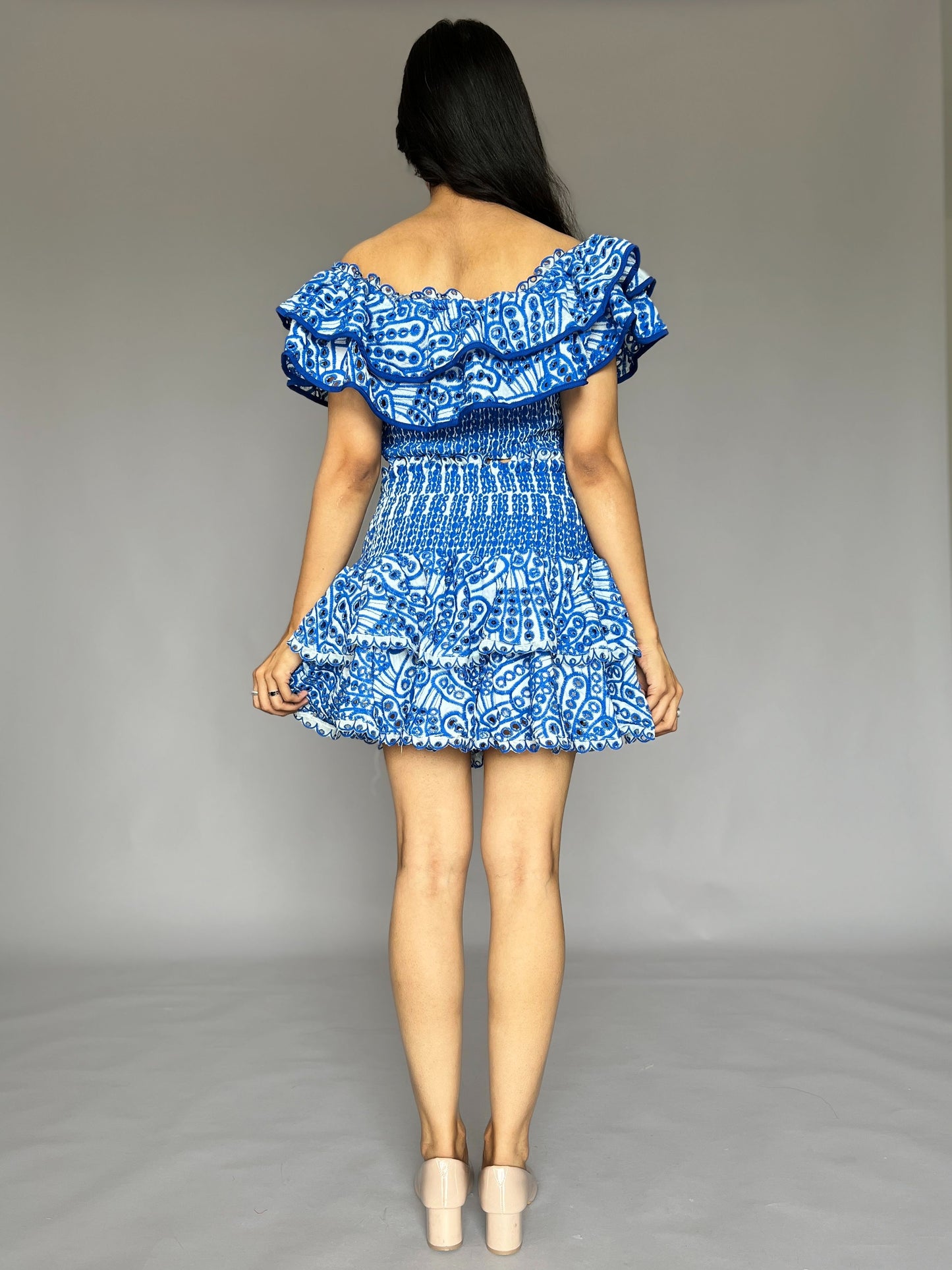 Blue Luxe Skirt-Top Coord set