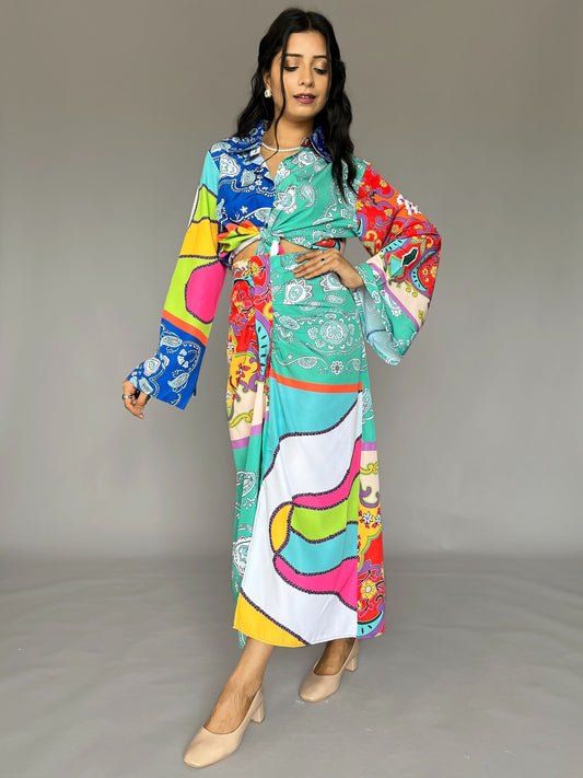Vintage Split Skirt-Top Coord set