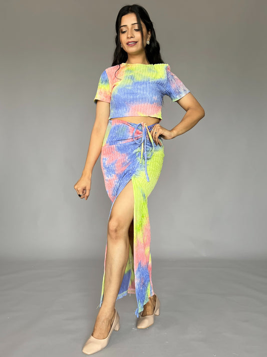 Tie Dye Skirt-Top Coord set