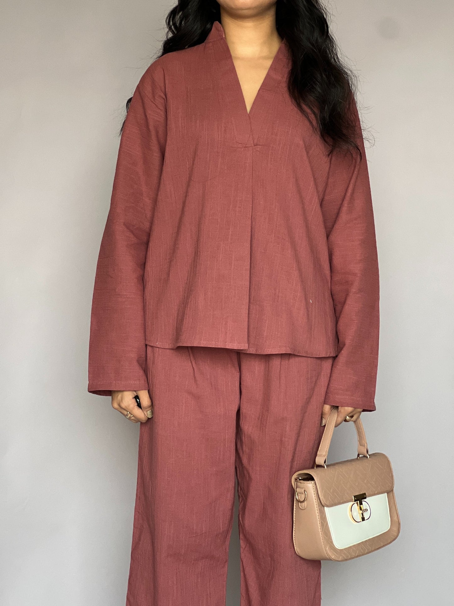 Brick Rose 2-Piece Minimal Coord Set