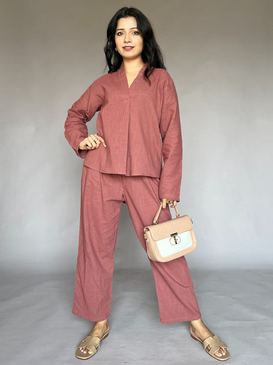 Brick Rose 2-Piece Minimal Coord Set