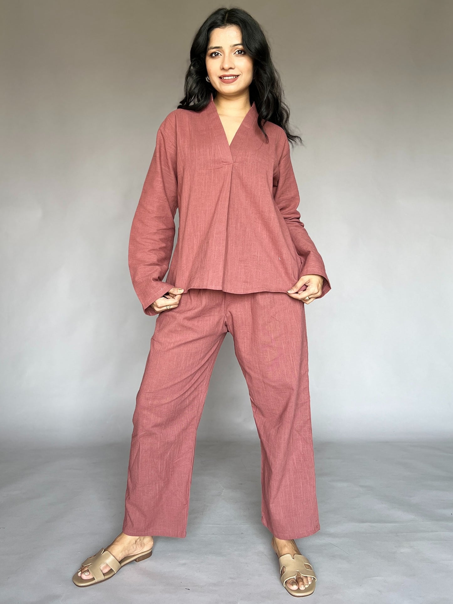 Brick Rose 2-Piece Minimal Coord Set