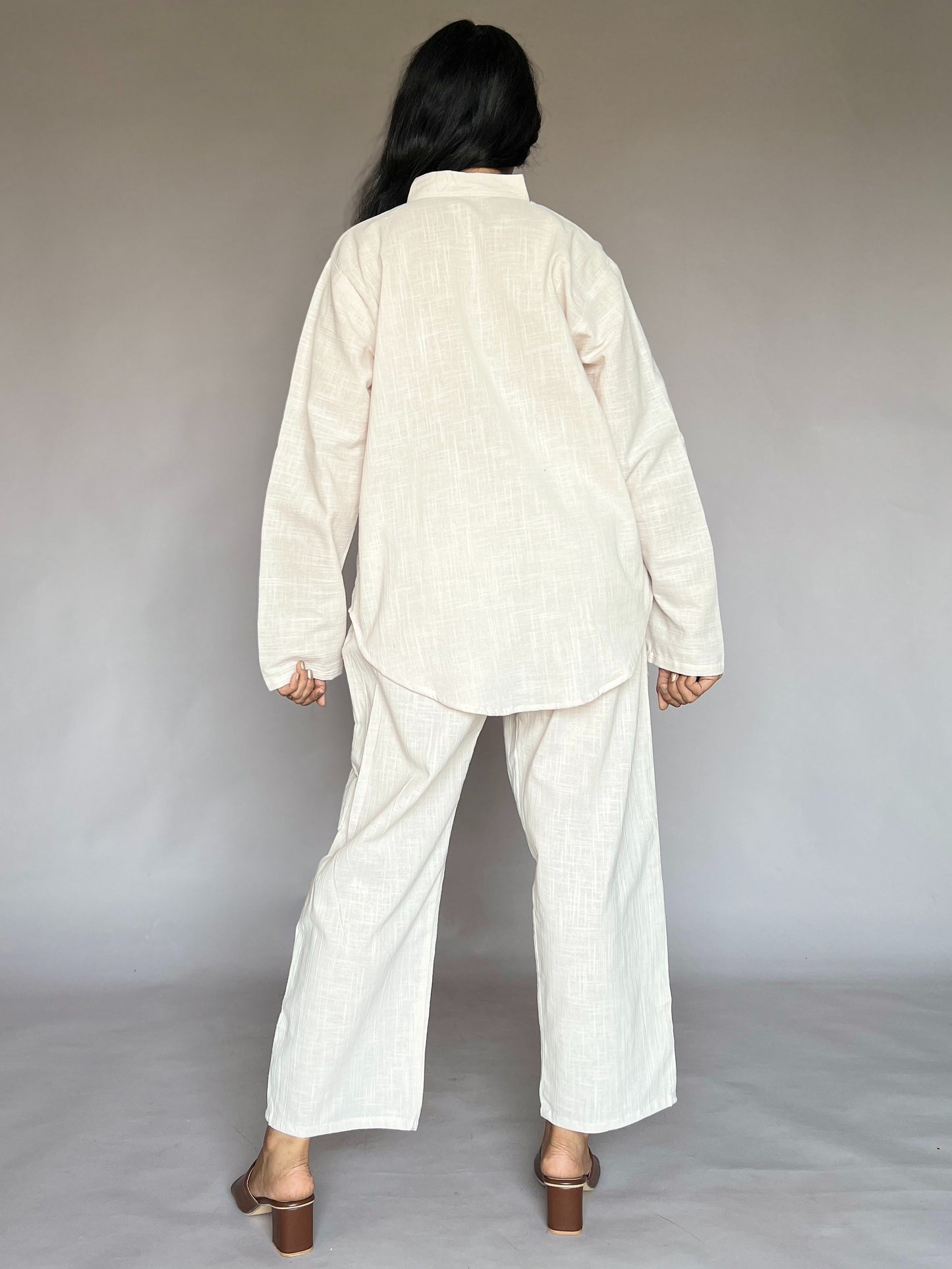 Ivory Cream 2-Piece Minimal Coord Set