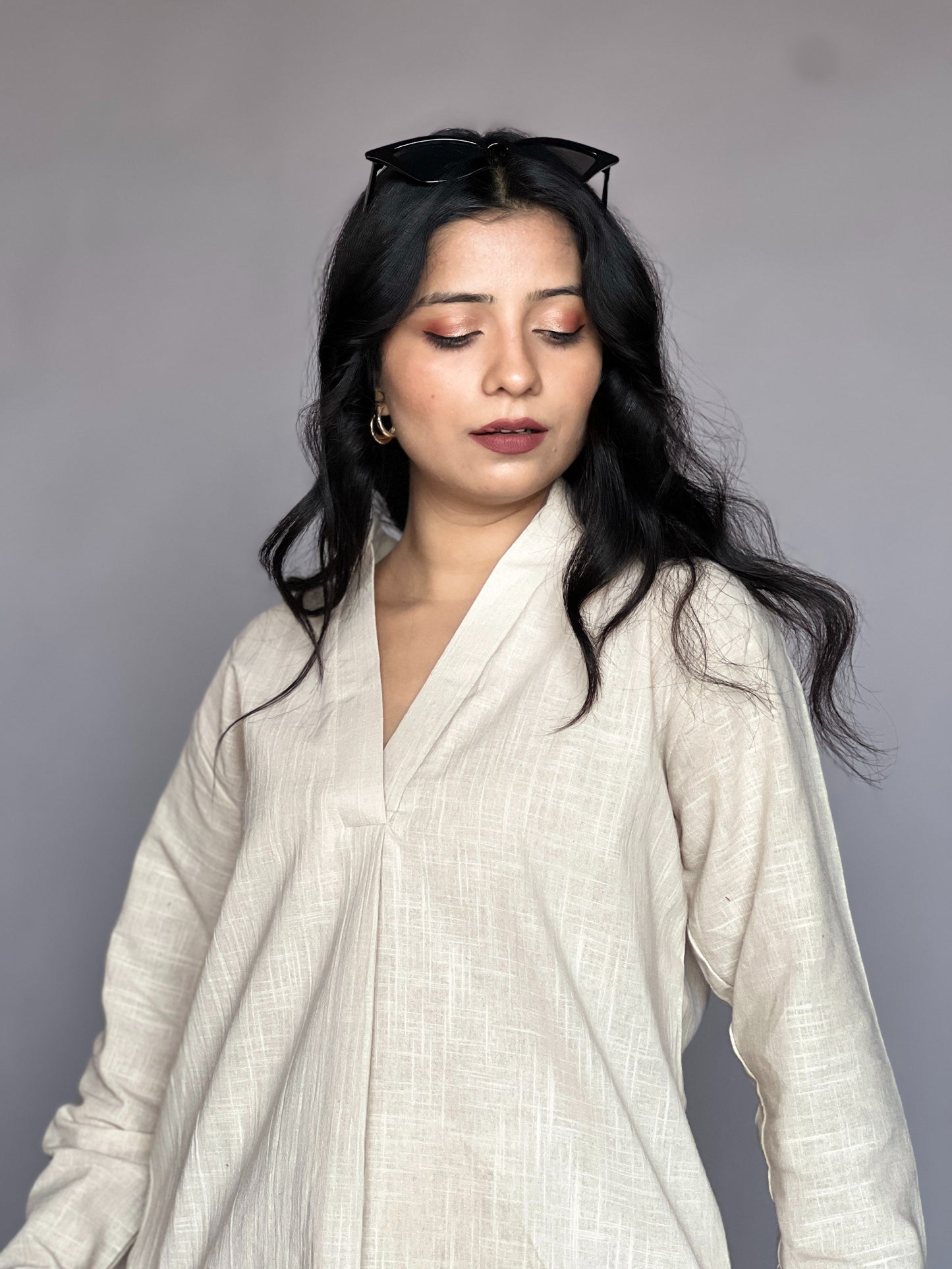 Soft Beige 2-Piece Minimal Coord Set