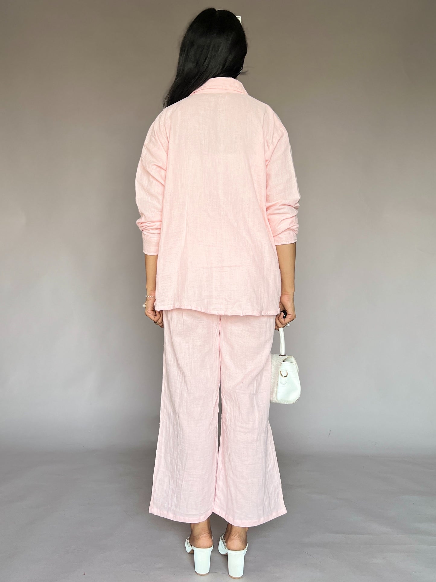Powder Pink 2-Piece Casual Coord Set