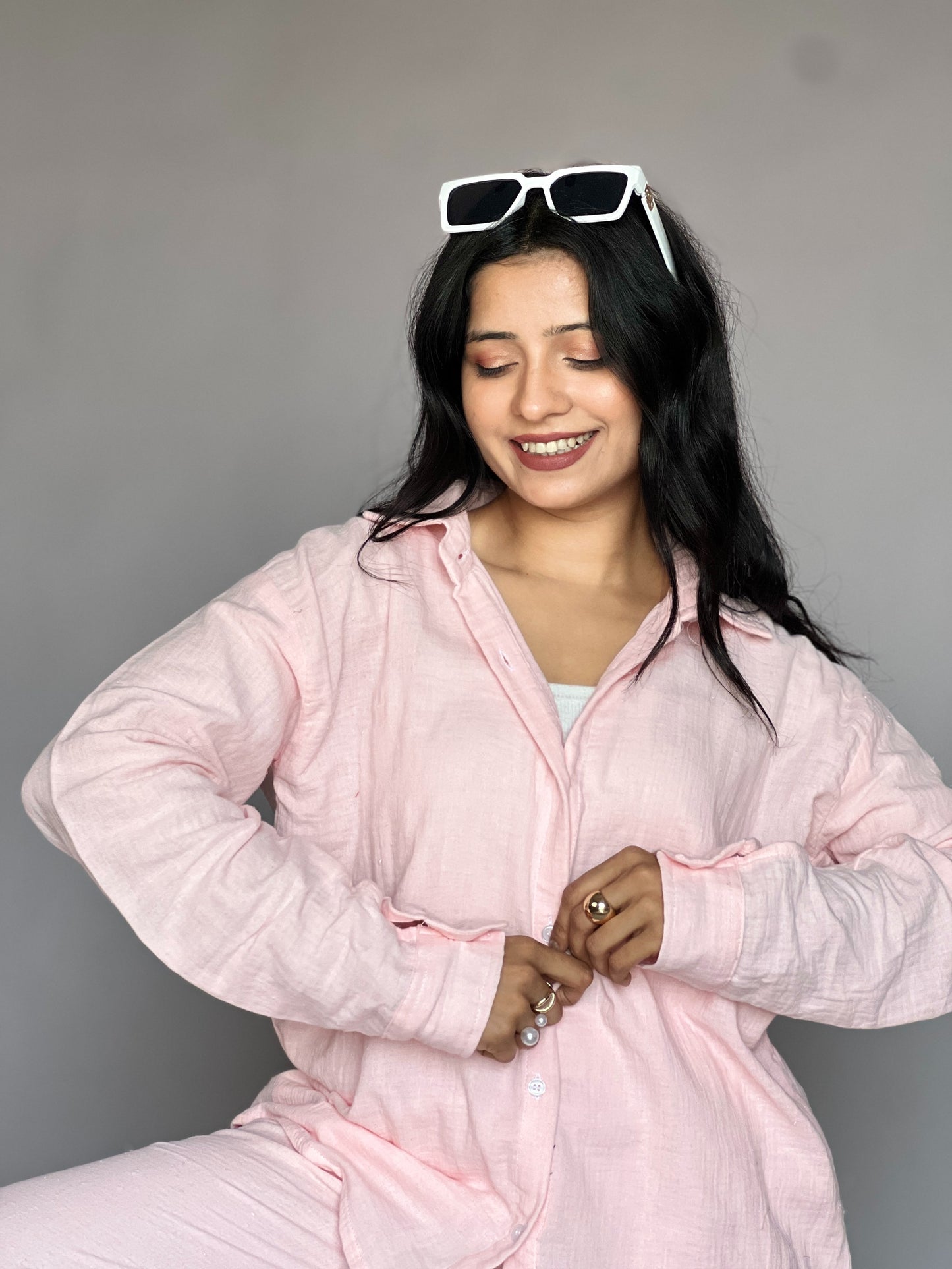 Powder Pink 2-Piece Casual Coord Set