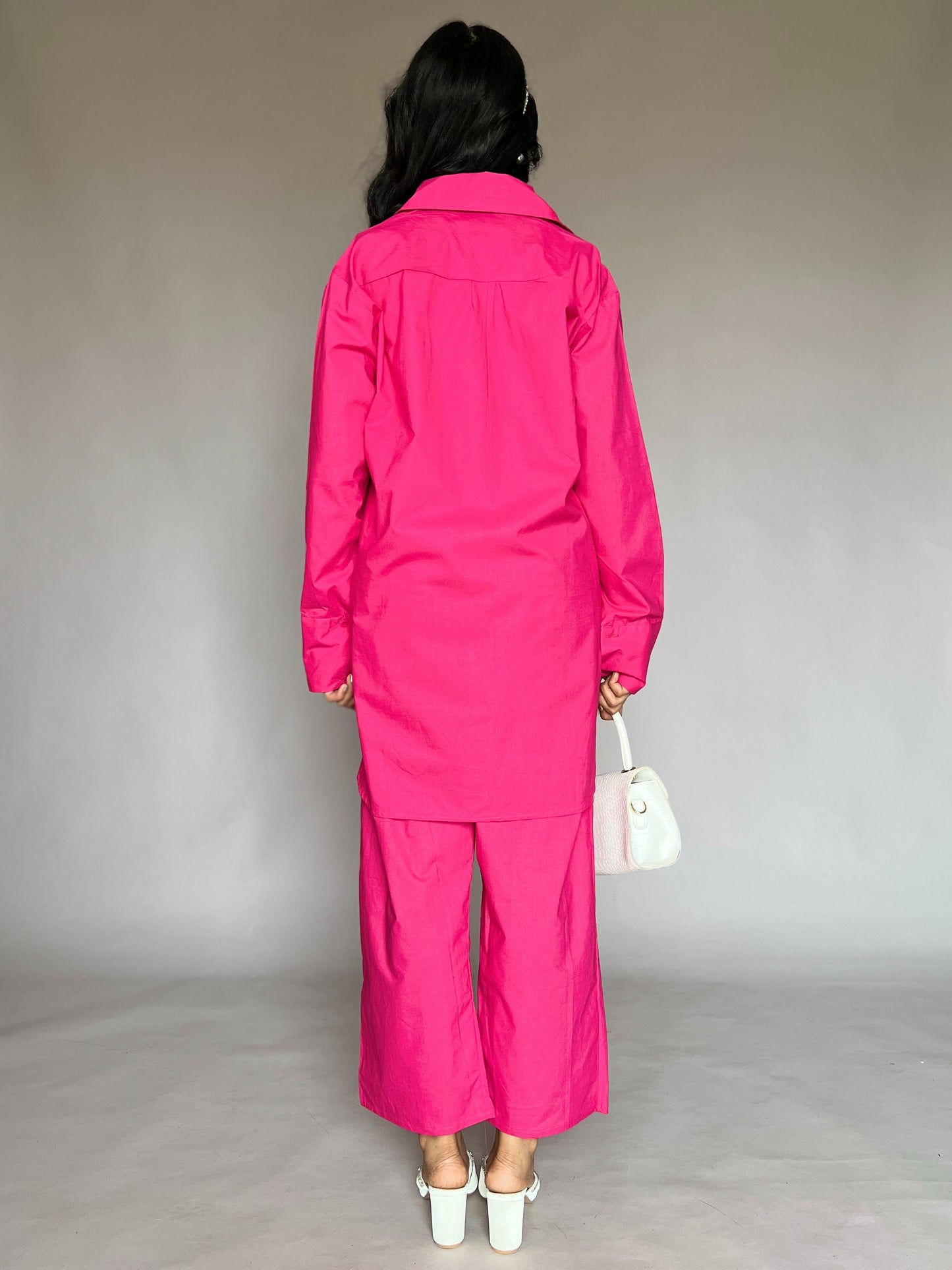Hot Pink 2-Piece Cotton Coord Set
