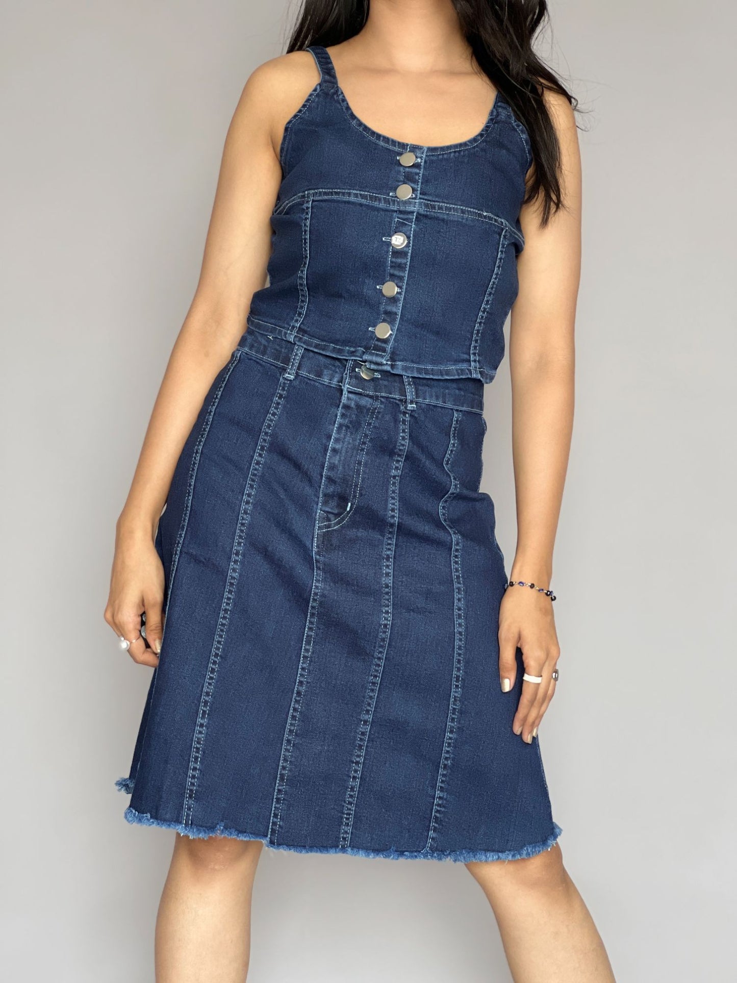 Denim 2-Piece Skirt Co-ord Set