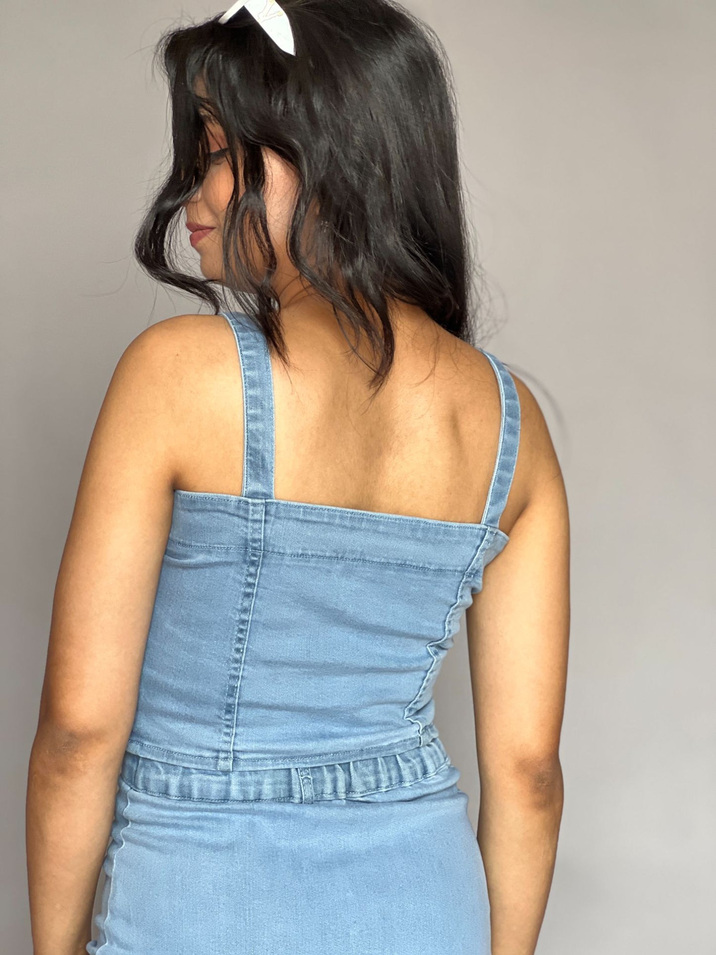 Denim 2-Piece Skirt Co-ord Set