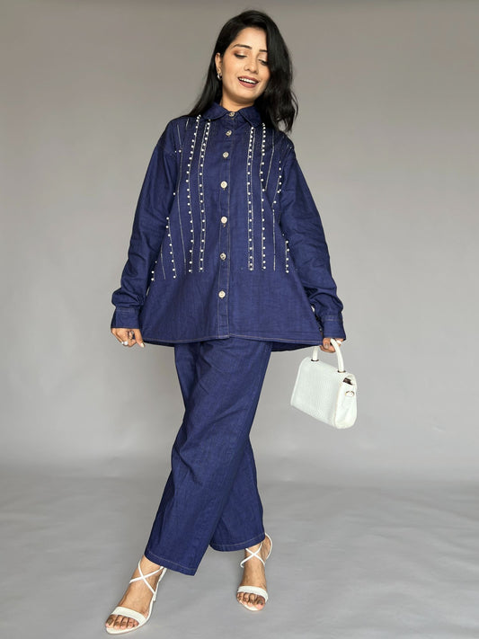 Denim Shirt & Pants Co-ord Set– 2 Piece