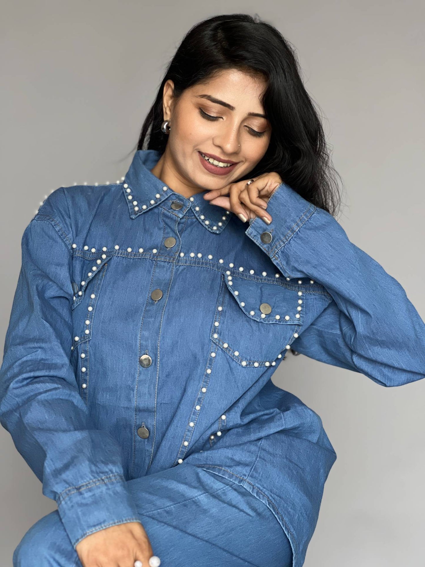 Denim Shirt & Pants Co-ord Set– 2 Piece