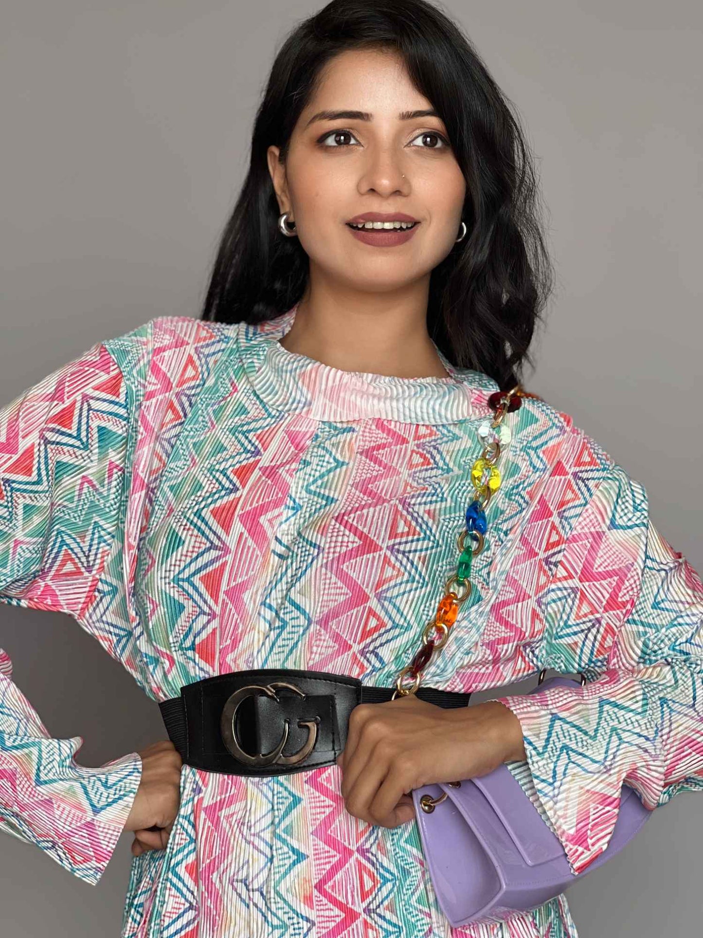 Pastel Printed Pants Co-ord Set – 2 Piece