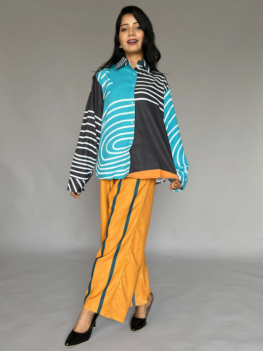 Abstract Print Pants Co-ord – 2 Piece