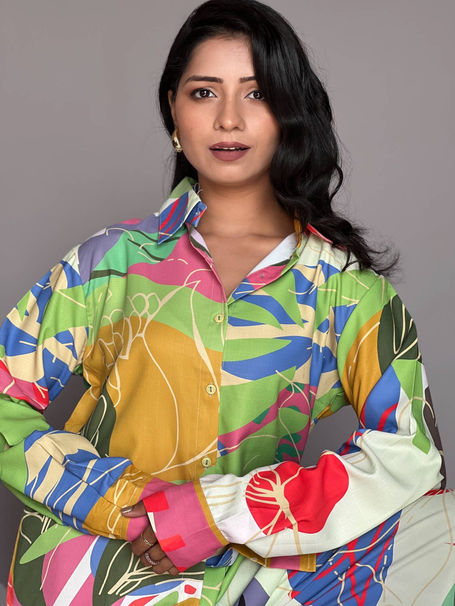 Abstract Print Pants Co-ord Set– 2 Piece
