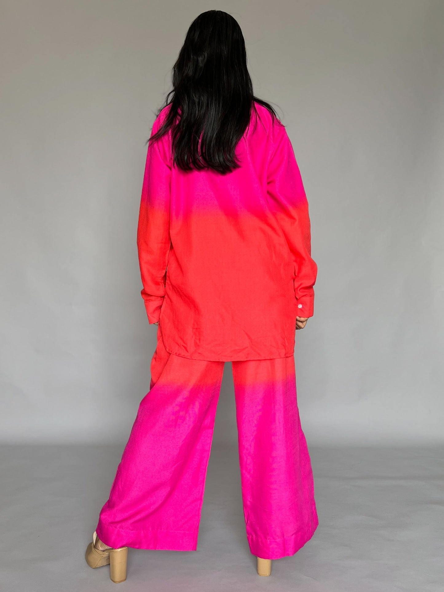 The Alia Set - Shaded Cotton Linen 2 Piece Co-ord Set