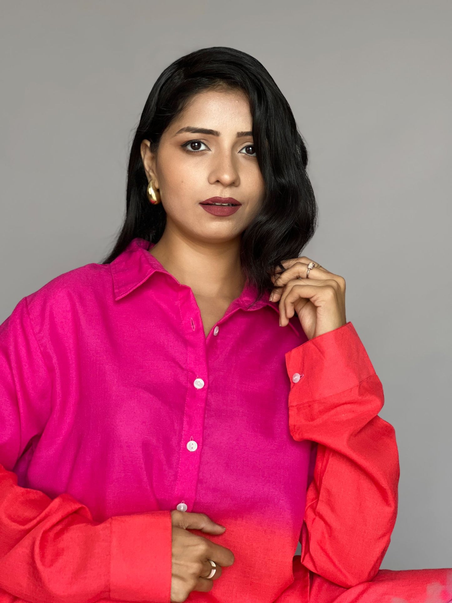 The Alia Set - Shaded Cotton Linen 2 Piece Co-ord Set