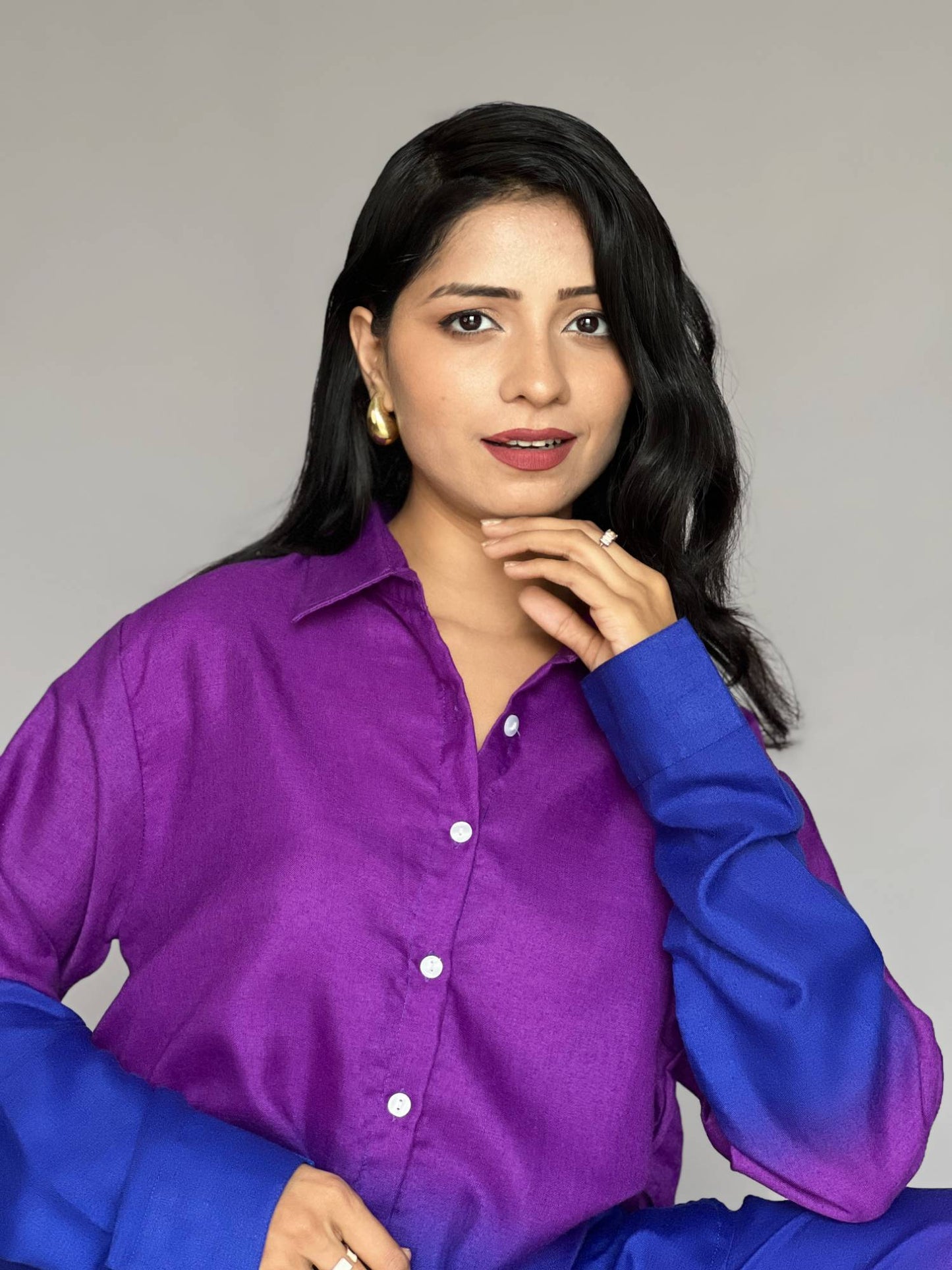 The Alia Set - Shaded Cotton Linen 2 Piece Co-ord Set