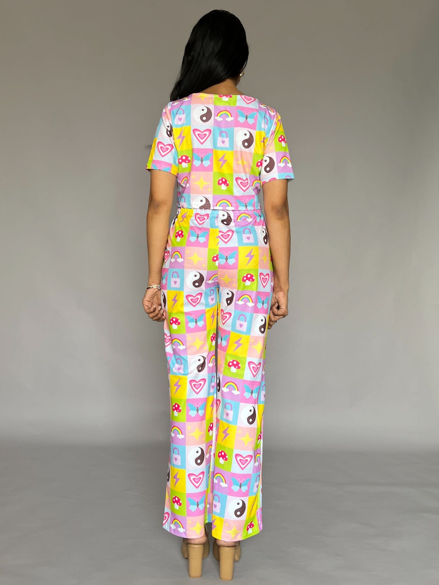 Pastel Graphic Print Co-Ord Set