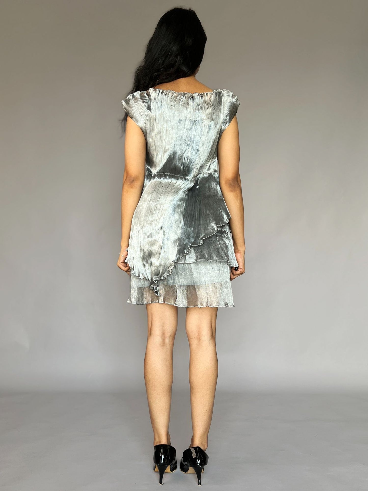 Gray Pleated 2 Piece Co-ord Set