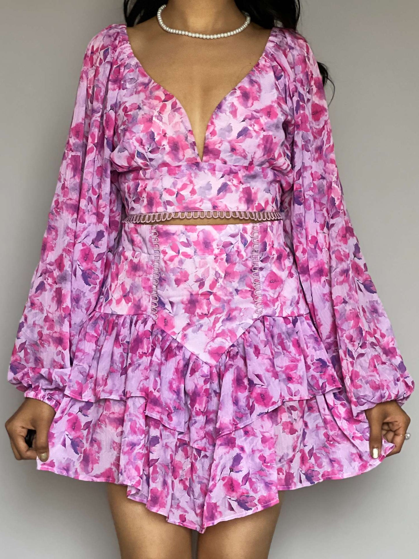 Floral 2-Piece Skirt Co-ord Set
