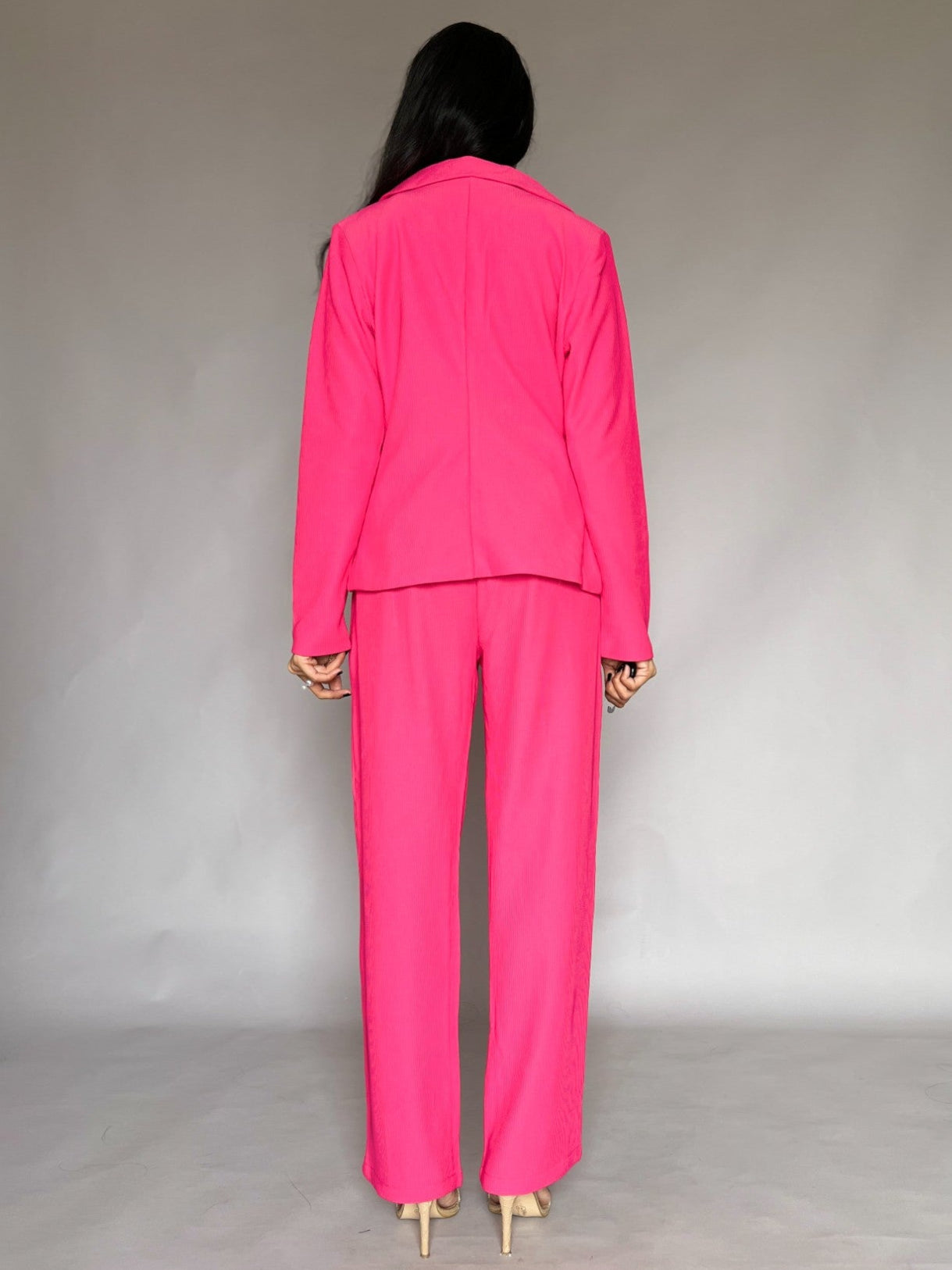 Hot Pink Three-Piece Blazer Co-Ord Set