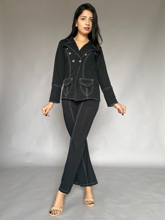 Black Flared Pant Co-Ord Set