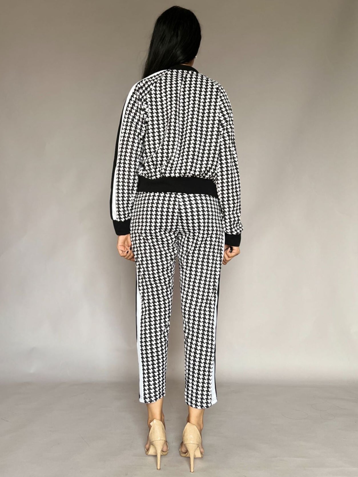 Houndstooth Three-Piece Co-Ord Set Women