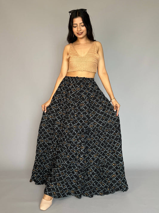 Indo-western  Skirt-Top Coord Set